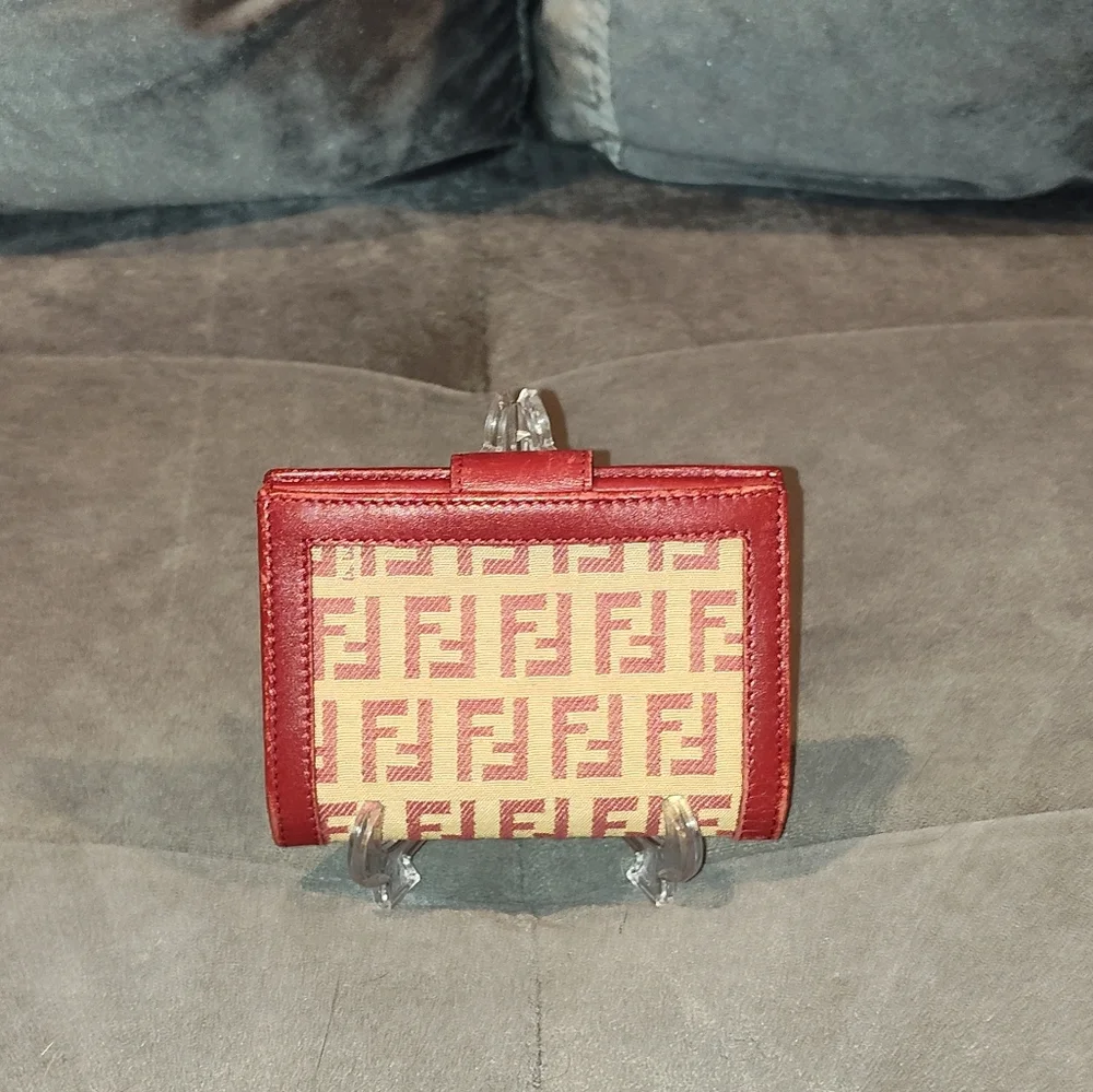 EUC FENDI ZUCCA COMPACT WALLET